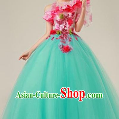 Top Grade Waltz Dance Compere Costume Modern Dance Stage Performance Dress for Women