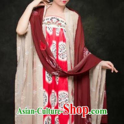 Traditional Chinese Tang Dynasty Replica Costumes Ancient Palace Lady Maidenform Hanfu Dress for Women