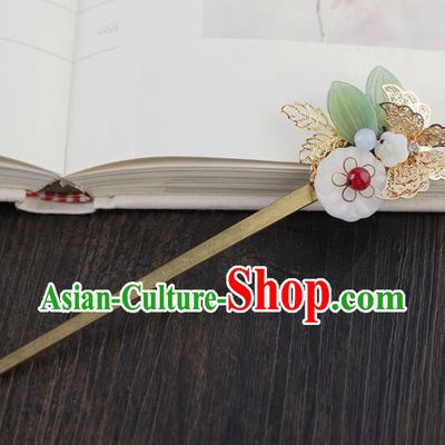 Chinese Ancient Hanfu Hair Accessories Traditional Flowers Hair Clip Hairpins for Women