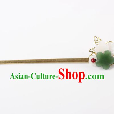 Chinese Ancient Hanfu Hair Accessories Traditional Jade Hairpins for Women