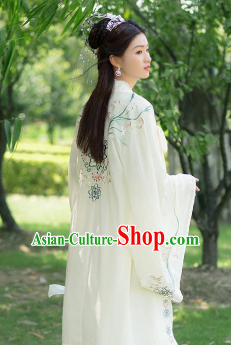 Chinese Ancient Palace Lady Hanfu Han Dynasty Imperial Concubine Queen Embroidered Historical Costumes