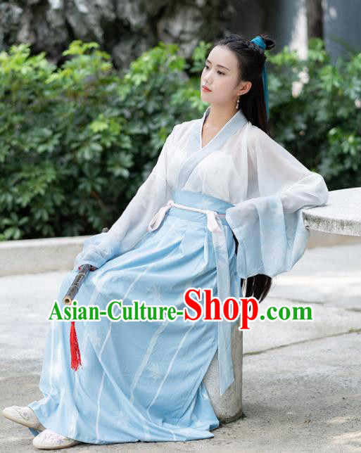 Chinese Ancient Palace Lady Hanfu Han Dynasty Imperial Concubine Queen Embroidered Historical Costumes