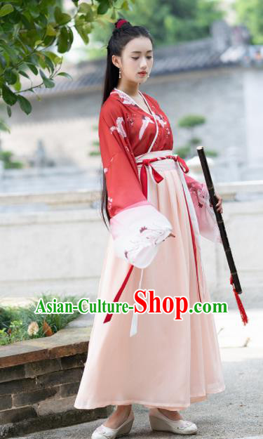 Chinese Ancient Palace Lady Hanfu Han Dynasty Imperial Concubine Queen Embroidered Historical Costumes