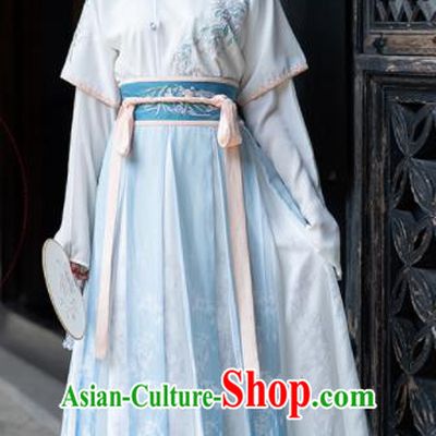 Ancient Chinese Tang Dynasty Princess Costumes Fairy Embroidered Hanfu Dress for Women