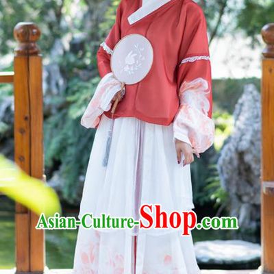 Ancient Chinese Ming Dynasty Historical Costumes Palace Princess Hanfu Dress for Women