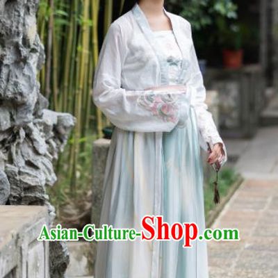 Ancient Chinese Song Dynasty Historical Costumes Nobility Lady Embroidered Hanfu Dress for Women