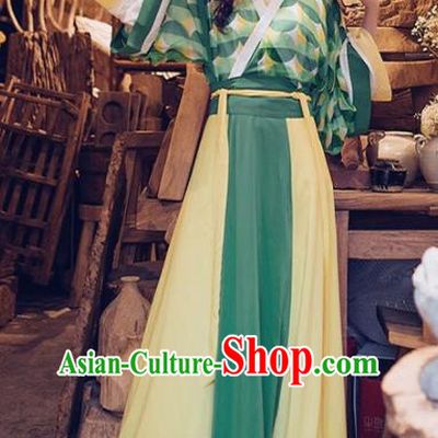Chinese Traditional Jin Dynasty Nobility Lady Historical Costumes Ancient Peri Hanfu Dress for Women