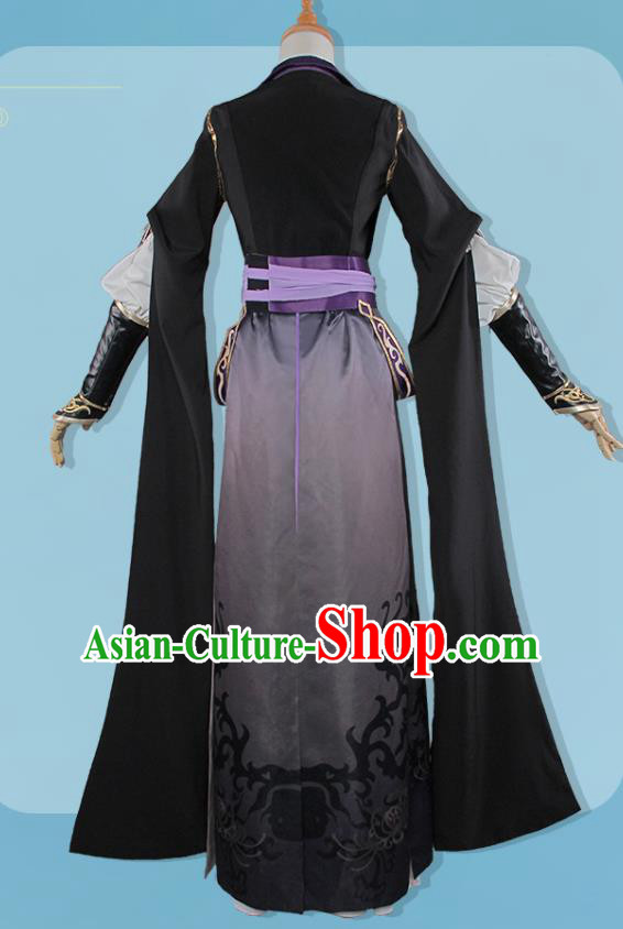Ancient Chinese Cosplay Costume Chinese Shoes Traditional China Swordsman Clothing and Jewelry Accessories