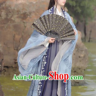 Chinese Ancient Swordswoman Historical Costumes Jin Dynasty Princess Hanfu Dress for Women