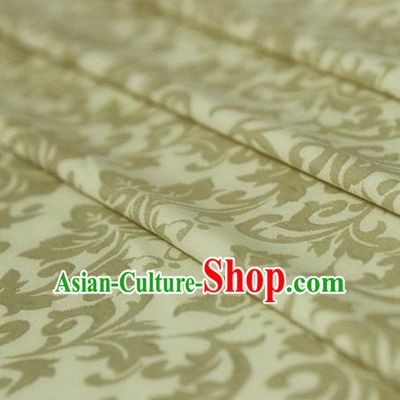 Asian Chinese Traditional Pattern Fabric Ancient Hanfu Jacquard Weave Golden Brocade Silk Fabric Drapery Material