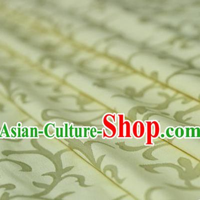 Asian Chinese Traditional Pattern Fabric Ancient Hanfu Jacquard Weave Yellow Brocade Silk Fabric Drapery Material
