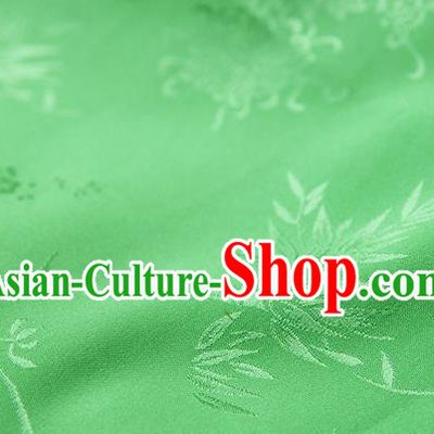 Asian Chinese Traditional Pattern Green Silk Fabric Ancient Hanfu Jacquard Brocade Fabric Drapery Material