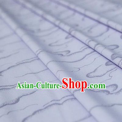 Asian Chinese Traditional Pattern Lilac Silk Fabric Ancient Hanfu Brocade Fabric Drapery Material