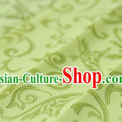 Asian Chinese Traditional Jacquard Silk Fabric Ancient Hanfu Yellow Brocade Fabric Drapery Material