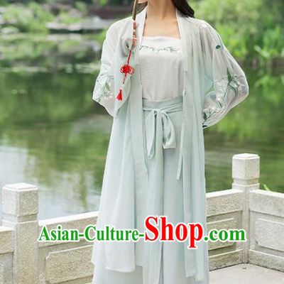 Chinese Ancient Hanfu Dress Song Dynasty Young Lady Embroidered Costumes for Women