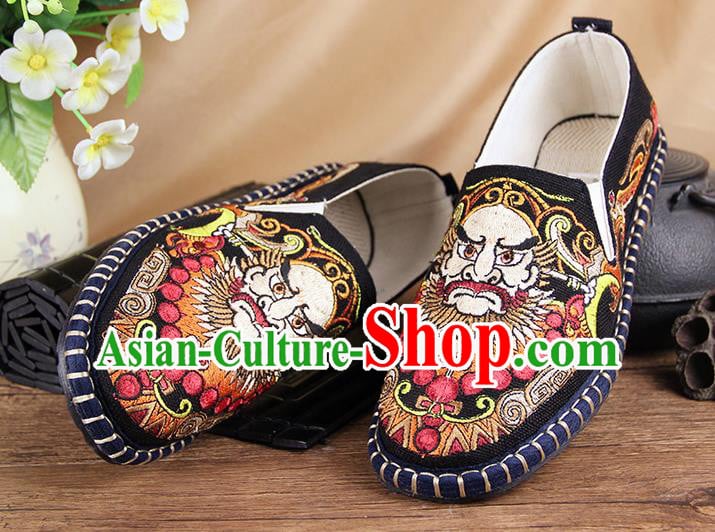 Chinese National Shoes Traditional Cloth Shoes Linen Shoes Embroidered Shoes