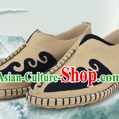 Chinese National Shoes Traditional Multi-layered Cloth Shoes Linen Shoes for Men