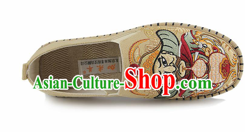 Chinese National Shoes Traditional Cloth Shoes Linen Shoes Embroidered Shoes