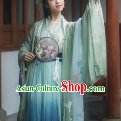 Chinese Ancient Song Dynasty Imperial Consort Hanfu Dress Traditional Embroidered Costumes for Women