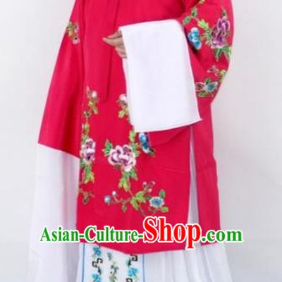 Chinese Traditional Peking Opera Actress Costumes Ancient Nobility Lady Rosy Cloak for Women
