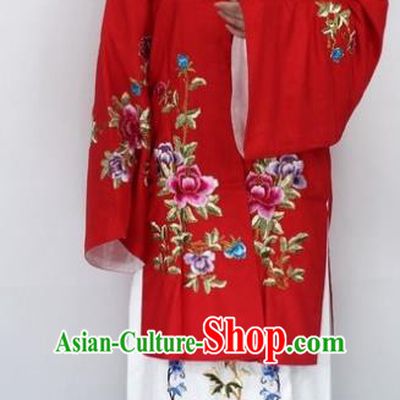Chinese Traditional Peking Opera Nobility Lady Red Costumes Ancient Princess Embroidered Cloak for Women
