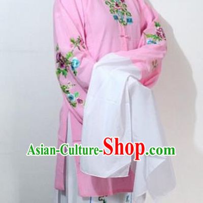 Chinese Traditional Peking Opera Actress Pink Costumes Ancient Nobility Lady Embroidered Dress for Women