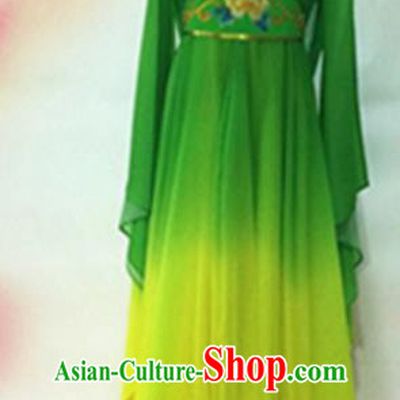 Traditional Chinese Tang Dynasty Historical Costumes Ancient Princess Embroidered Green Dress for Women