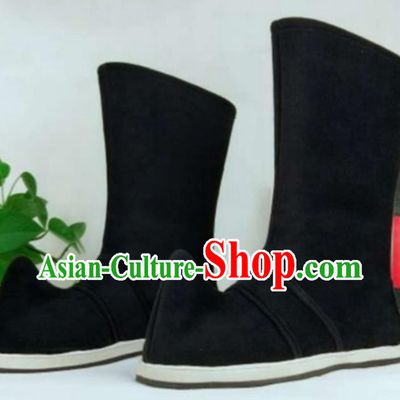 Chinese Traditional Classical Shoes Ancient Hanfu Cloth Shoes Swordsman Black Boots for Men
