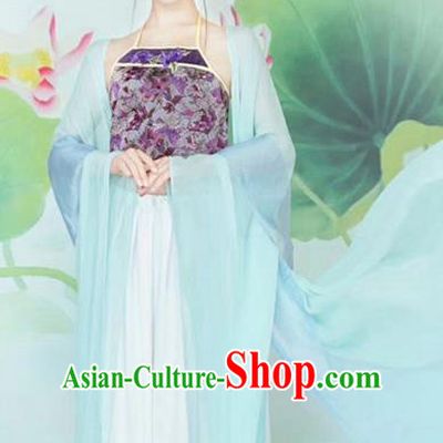Traditional Chinese Ancient Tang Dynasty Imperial Consort Sexy Costumes and Headpiece for Women