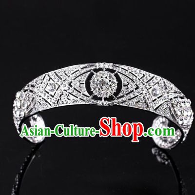 Baroque Wind Hair Accessories Bride Retro Rhinestone Royal Crown for Women