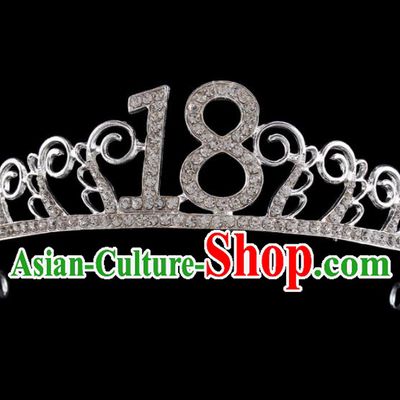 Baroque Wind Retro Hair Accessories Bride Rhinestone Royal Crown Hair Clasp for Women