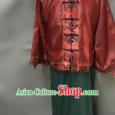 Chinese Ancient Qing Dynasty Nobility Childe Costumes Red Mandarin Jacket for Men