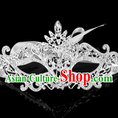 Handmade Halloween Accessories Fancy Ball Cosplay Props Crystal Masks for Women