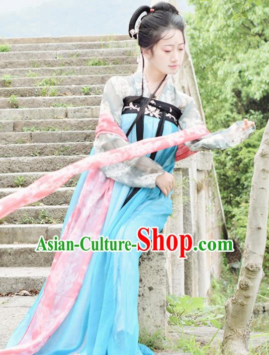Chinese Ancient Palace Lady Hanfu Han Dynasty Imperial Concubine Queen Embroidered Historical Costumes