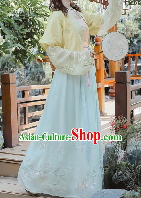 Chinese Ancient Palace Lady Hanfu Han Dynasty Imperial Concubine Queen Embroidered Historical Costumes