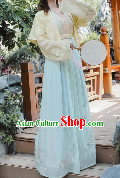 Chinese Ancient Palace Lady Hanfu Han Dynasty Imperial Concubine Queen Embroidered Historical Costumes