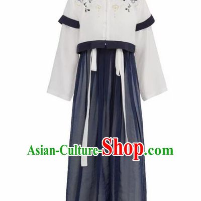 Chinese Tang Dynasty Palace Lady Costumes Ancient Las Meninas Hanfu Dress for Women