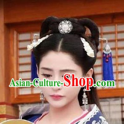 Chinese Ancient Han Dynasty Princess Hair Accessories Palace Hairpins Complete Set for Women