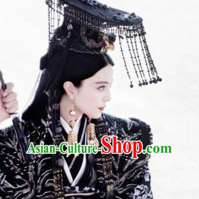 Chinese Ancient Qin Dynasty Queen Hair Accessories Phoenix Coronet Hats for Women