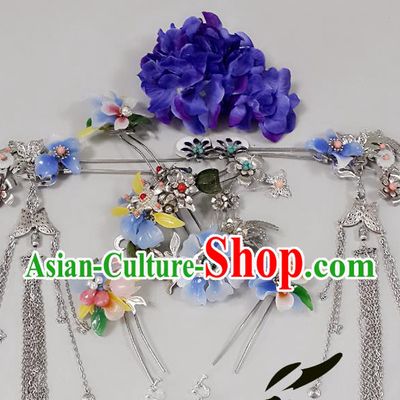 Chinese Ancient Tang Dynasty Imperial Consort Hair Accessories Hairpins Complete Set for Women