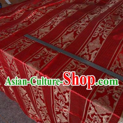 Asian Chinese Traditional Pattern Design Red Brocade Fabric Silk Fabric Chinese Fabric Material