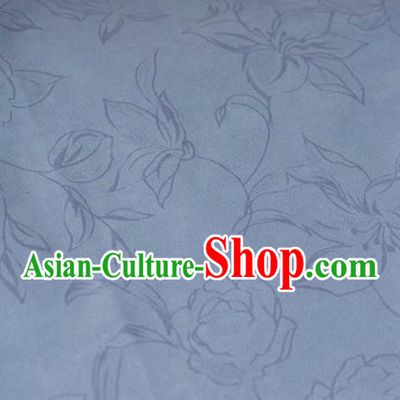 Asian Chinese Traditional Blue Suede Fabric Chinese Costume Fabric Material
