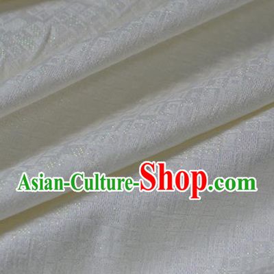 Asian Chinese Traditional White Brocade Fabric Chinese Costume Silk Fabric Material