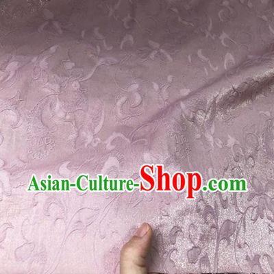 Asian Chinese Traditional Pattern Design Pink Brocade Fabric Chinese Costume Silk Fabric Material