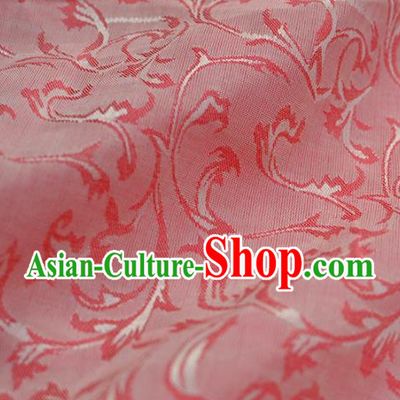 Asian Chinese Traditional Pattern Design Pink Brocade Fabric Chinese Costume Silk Fabric Material