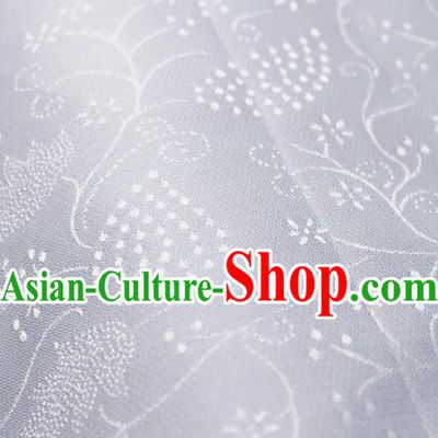 Asian Chinese Fabric Traditional Stria Grass Pattern Design White Brocade Fabric Chinese Costume Silk Fabric Material