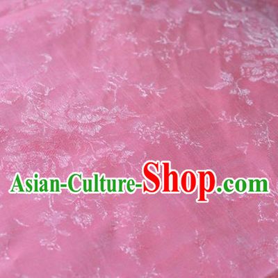 Asian Chinese Fabric Traditional Peony Pattern Design Pink Brocade Fabric Chinese Costume Silk Fabric Material