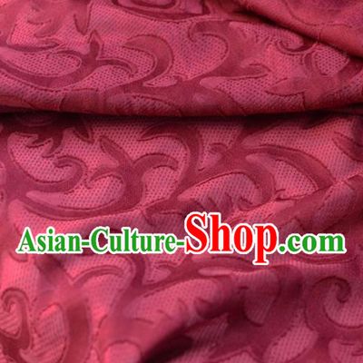 Asian Chinese Fabric Traditional Pattern Design Rosy Brocade Fabric Chinese Costume Silk Fabric Material