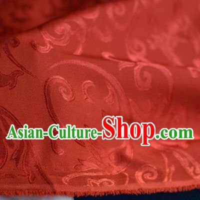 Asian Chinese Fabric Traditional Pattern Design Red Brocade Fabric Chinese Costume Silk Fabric Material