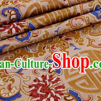 Asian Chinese Brocade Fabric Traditional Pattern Design Satin Pillow Silk Fabric Material